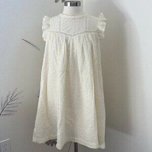 NEW Madewell Eyelet Ruffle-Sleeve Mini Dress M NWT Lighthouse $128